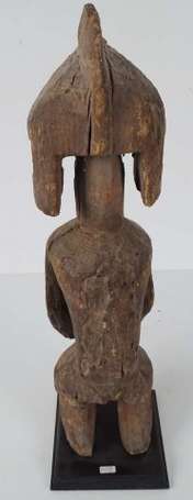 Ancienne et solide statuette d'ancêtre en bois dur