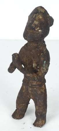 Rare et ancienne statuette de bronze représentant 