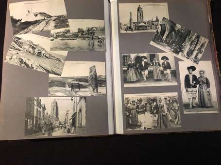 Photo et CPA - Un album souvenir de 34 pages de 