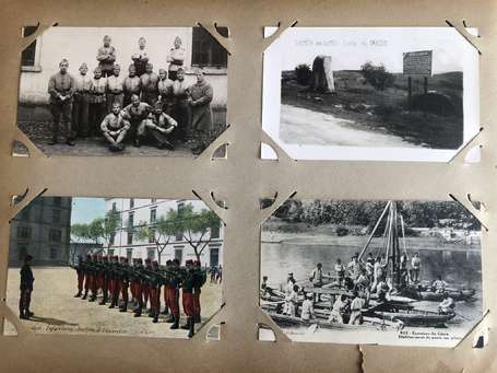 Militaria - Album d'environ 320 CPA militaires - 