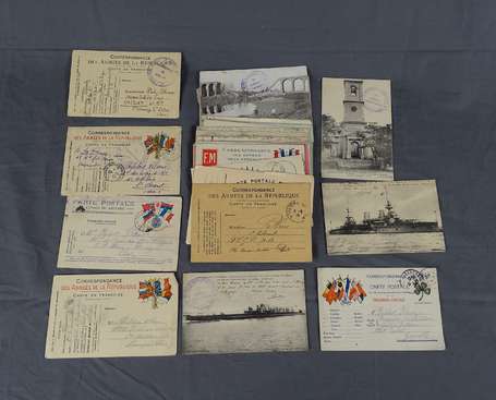 Militaria et Marine - environ 40 CPA , Lettres , 