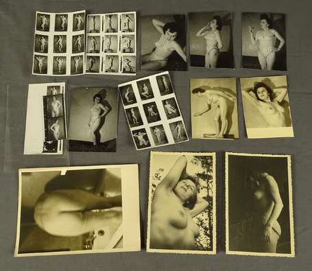 Curiosa Nu - Ensemble de 14 Photos amateur
