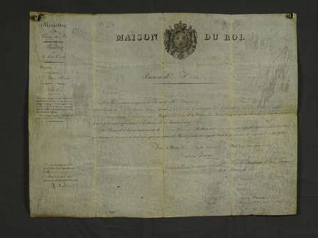 Attribution d'une Pension par le Roi 1829 - Grand 