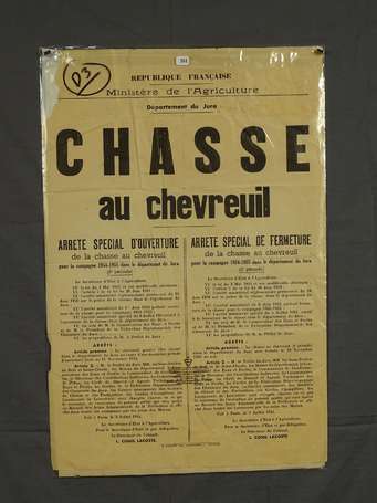 Documents Historiques et anciens Placards - Chasse