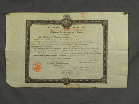 Documents honorifiques Militaires , Civils et 