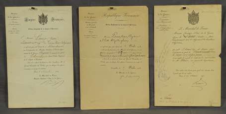 Documents honorifiques Militaires , Civils et 