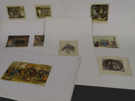 Gravure & Lithographie - Oenologie - Ensemble de 