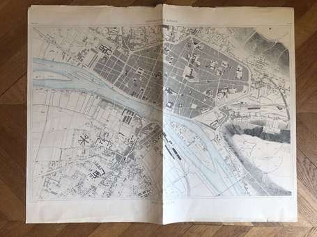 Carte géographique - Rouen 76 - Grand plan de la 