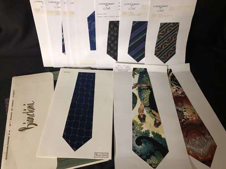 Mode - ensemble de 12 maquettes de cravates 