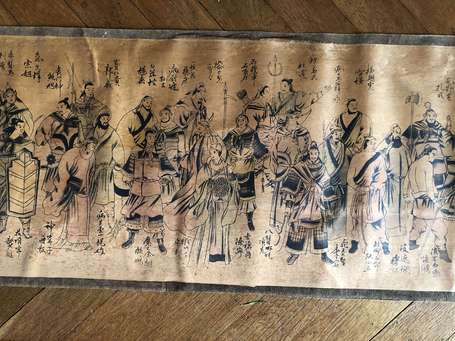Affiche - Chine - un rouleau parlant sur toile , 