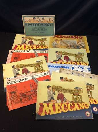 MECCANO - Ensemble de 17 catalogues anciens 
