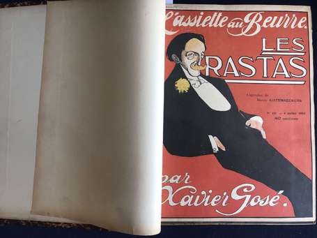 « L'ASSIETTE AU BEURRE » - Volume relié cuir de 