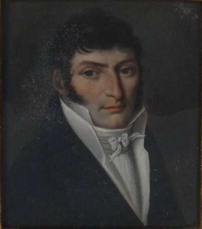 ECOLE FRANCAISE  XIXe. Portrait d'homme en habit 