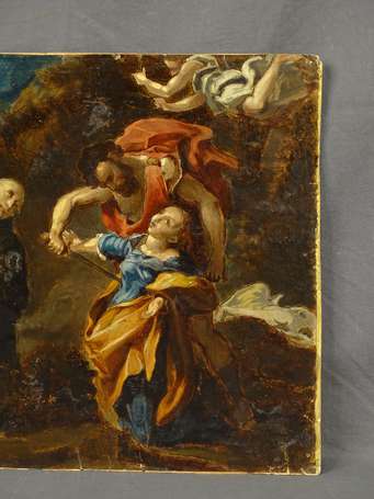 ECOLE ITALIENNE XIXe - Le martyr des quatre saints