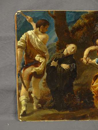 ECOLE ITALIENNE XIXe - Le martyr des quatre saints