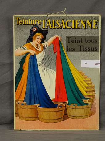 TEINTURE L'ALSACIENNE : Panonceau lithographié 