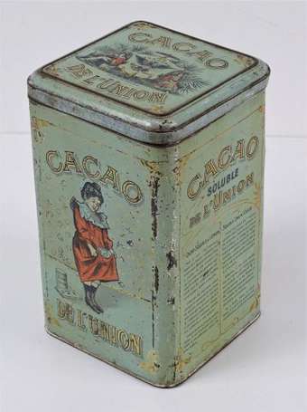 CACAO DE L'UNION : Boîte en tôle lithographiée de 