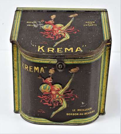 KREMA : Grande boîte en tôle lithographiée, 