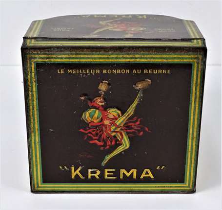 KREMA : Grande boîte en tôle lithographiée, 