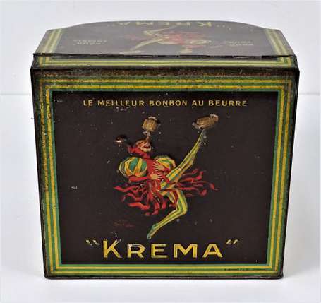 KREMA : Grande boîte en tôle lithographiée, 