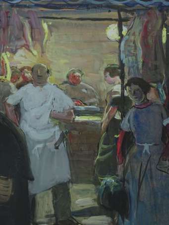 SIMON Lucien (1861-1945) - Etal de boucher. 