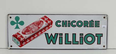 CHICOREE WILLIOT : Bandeau émaillé plat à rebords,
