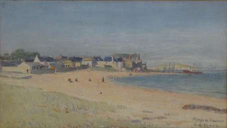 BROCA Alexis Louis de (1868-1948) Plage de Larmor.