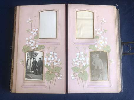 Album pour photos CDV , à décor art nouveau