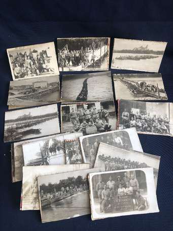 Militaria , Génie - ensemble de 20 cartes photos 