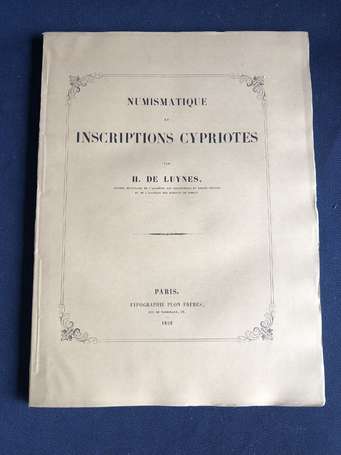 « Numismatique et Inscriptions Cypriotes » par H. 