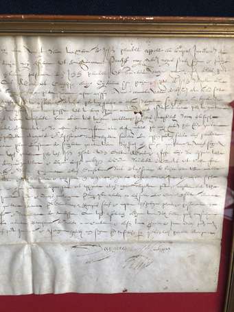 Manuscrit - un Parchemin du 12 août 1620 , 