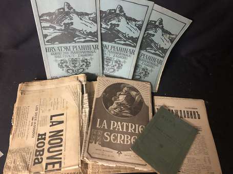 1 lot de journaux et revues Serbes - année 1917