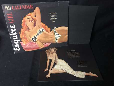 Curiosa - calendrier pin up 1954 - illustrateur 