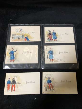 Militaria - Ensemble de 6 cartes de visites 