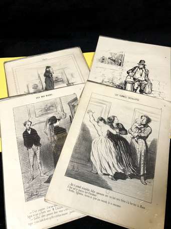 Ensemble de 12 reproductions d'Honoré DAUMIER - 