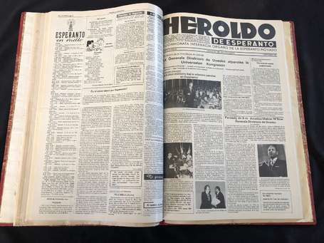 Espéranto - Un volume relié du journal « Heroldo »