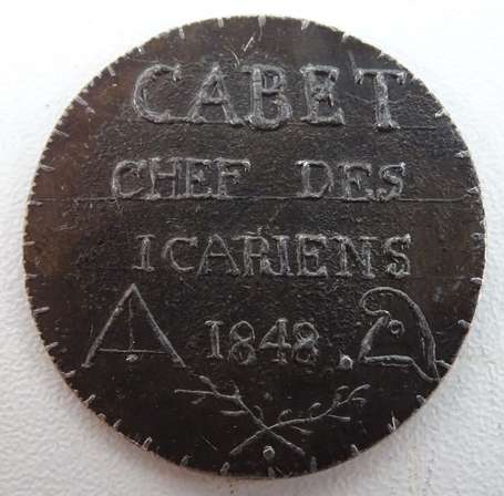 Révolution de 1848. Médaille en étain. Avers : 