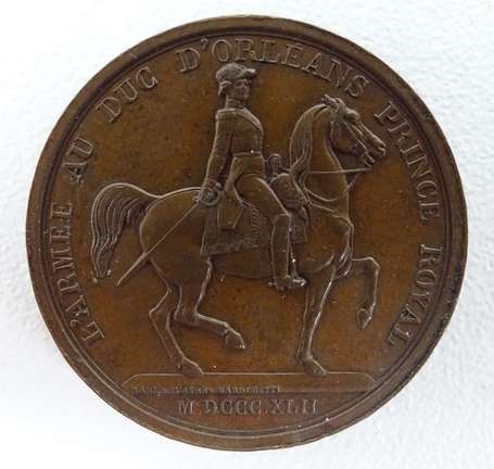 Médaille de 1842 en cuivre. Louis Philippe par 