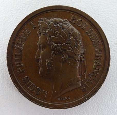 Médaille de 1842 en cuivre. Louis Philippe par 