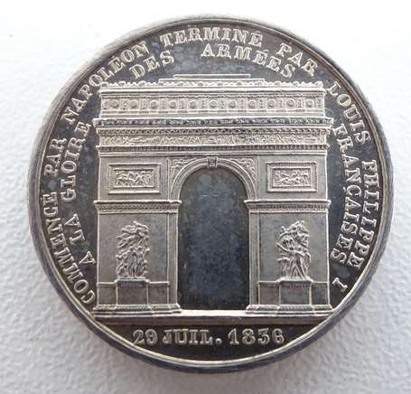 Médaille en argent. Avers : Louis Philippe. Revers