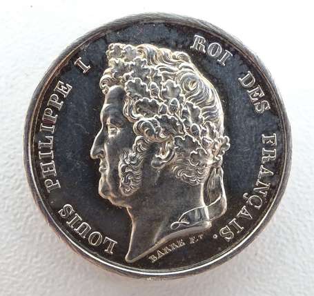 Médaille en argent. Avers : Louis Philippe. Revers
