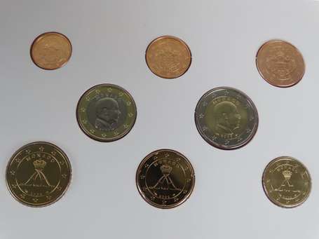 Monaco. Série BU 2009 1 centime à 2 euros. Cote 