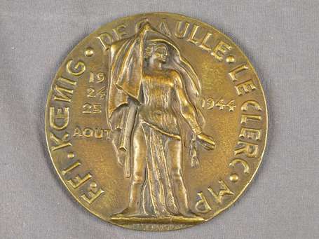 Médaille en bronze Koenig-Degaulle-Leclerc ville 