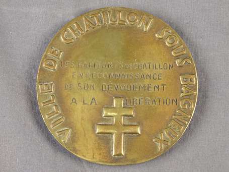 Médaille en bronze Koenig-Degaulle-Leclerc ville 