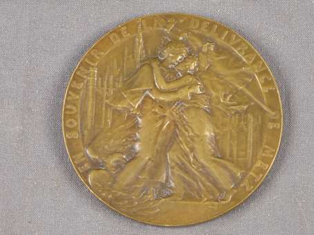 Médaille de bronze 1918 Metz à ses libérateurs 