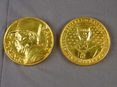 Général de Gaulle lot de 2 Médailles différentes 