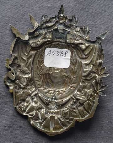 IIIème repub - Plaque Marianne en argent (poinçon)