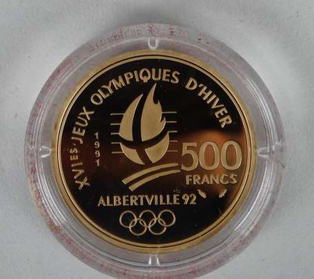 France. 500 francs or. Pierre de Coubertin. 1991. 