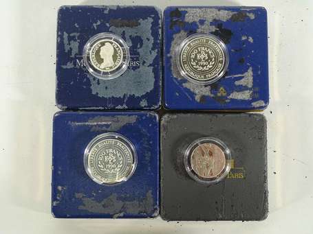 Lot de 4 monnaies françaises en argent BE 2 de 100