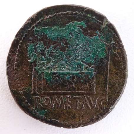 Monnaie romaine - AUGUSTE. As à l'autel de Lyon. 